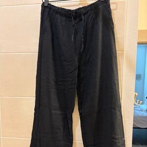 black linen pants